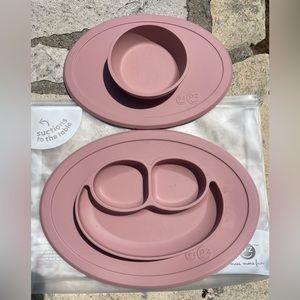 Ezpz Happy Mat and Tiny Mat in Blush- Gently Used